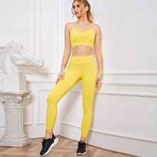 2021 New Sports Tracksuits Women Fitness Sets Sportswear Gym Workout Clothing 2PCS Yoga Suits Shockproof Bra&amp;Hip Up Leggings