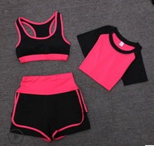 High waist pants+shorts+bra+t shirt+coats women sportswear 5PCS set outdoor running quick dry yoga clothing fitness gym sets