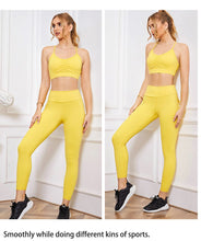 2021 New Sports Tracksuits Women Fitness Sets Sportswear Gym Workout Clothing 2PCS Yoga Suits Shockproof Bra&amp;Hip Up Leggings