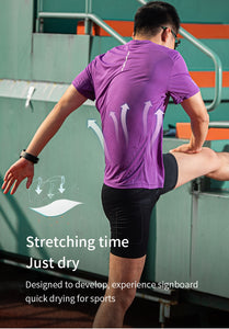 AONIJIE Running T-shirt for Men Quick Drying Summer Spring Sports Tees Breathable Gym Short Sleeve FM5125