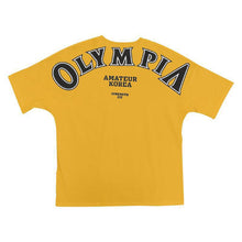 OLYMPIA Cotton Gym Shirt Sport T Shirt Men Short Sleeve Running Shirt Men Workout Training Tees Fitness Loose  M-XXXL