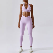 Sports Sets Two Pieces Yoga Suits Shockproof Bras High Waist Push Up Leggings Women Gym Trainning Clothing Stretchy Activewear