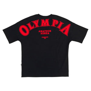 OLYMPIA Cotton Gym Shirt Sport T Shirt Men Short Sleeve Running Shirt Men Workout Training Tees Fitness Loose  M-XXXL