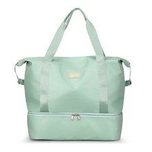 Large Travel Dufflel Bag Solid Color Dry Wet Separated Portable Waterproof  Outdoor Gym Fitness Tote Bag for Women
