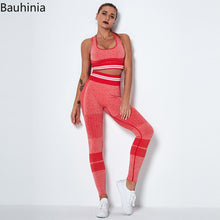 Bauhinia 2PCS Yoga Set Women&#39;s Tracksuit Fitness Gym Sports Bra Leggings Suits Summer Breathable Workout Sportswear Gym Clothing