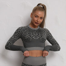 Seamless Yoga Suit women Crop Top Workout leggings Leopard Print Training Suit Fitness Gym Clothes Tracksuit Sportswear