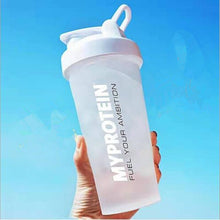 600ML Sport Shaker Bottle Whey Protein Powder Mixing Bottle Portable Gym Fitness Kettle With Metal Agitator Leak Proof Lid