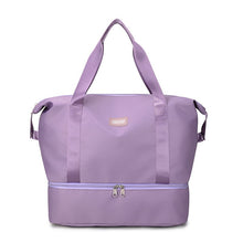 Large Travel Dufflel Bag Solid Color Dry Wet Separated Portable Waterproof  Outdoor Gym Fitness Tote Bag for Women